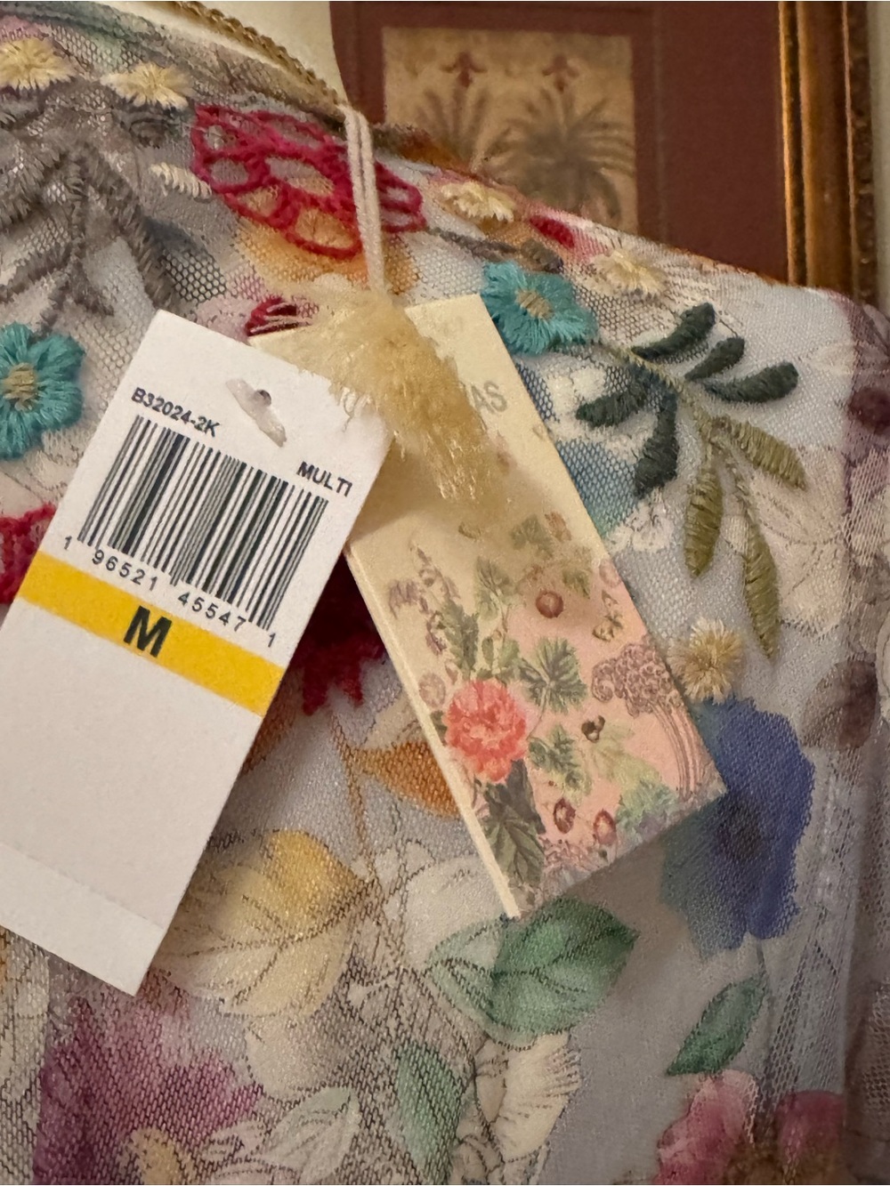 NWT Johnny Was Mazzy Ruched Flora Maxi Dress M - Picture 8 of 16